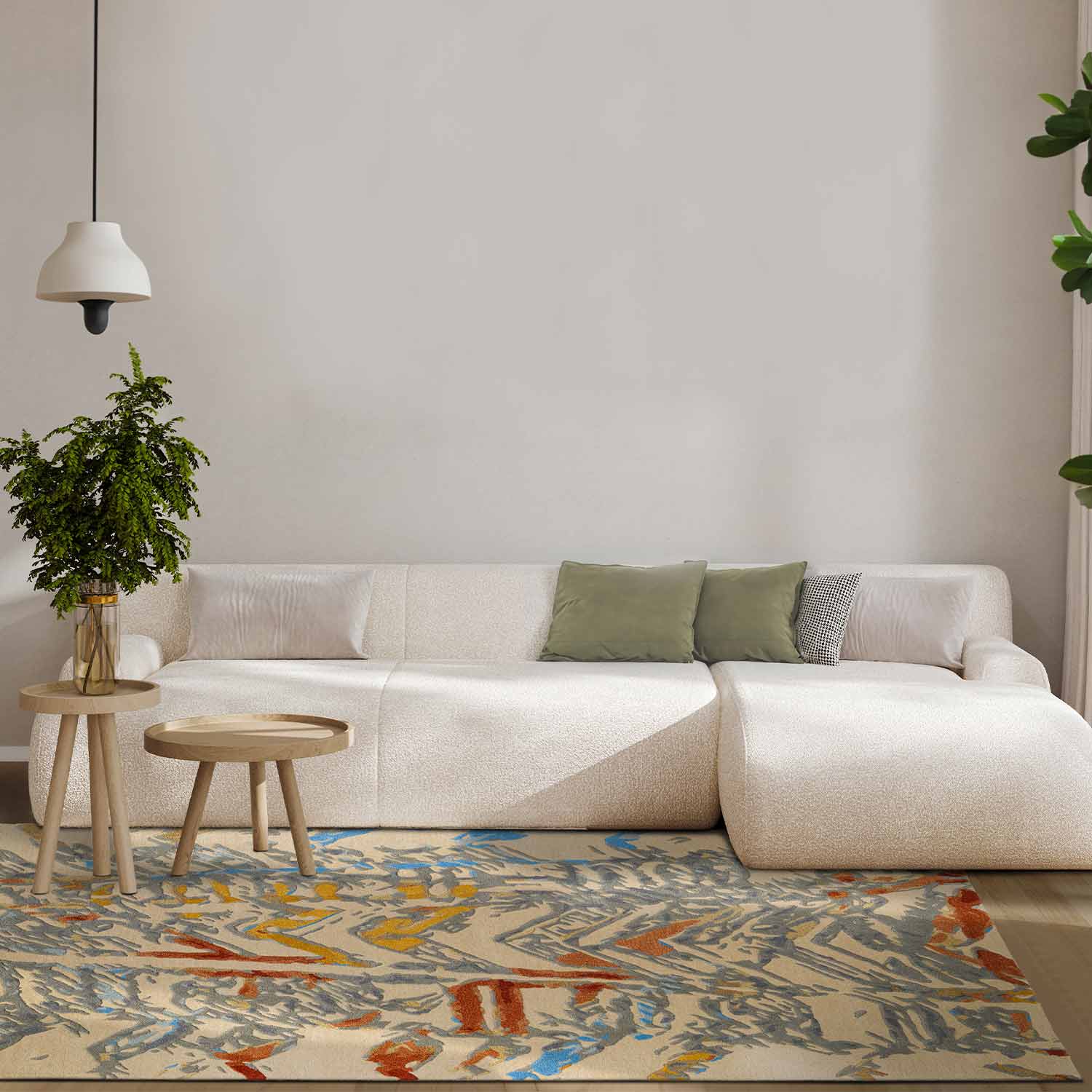 Convergence 1 Hand Tufted Woollen Rug By Shripal Munshi