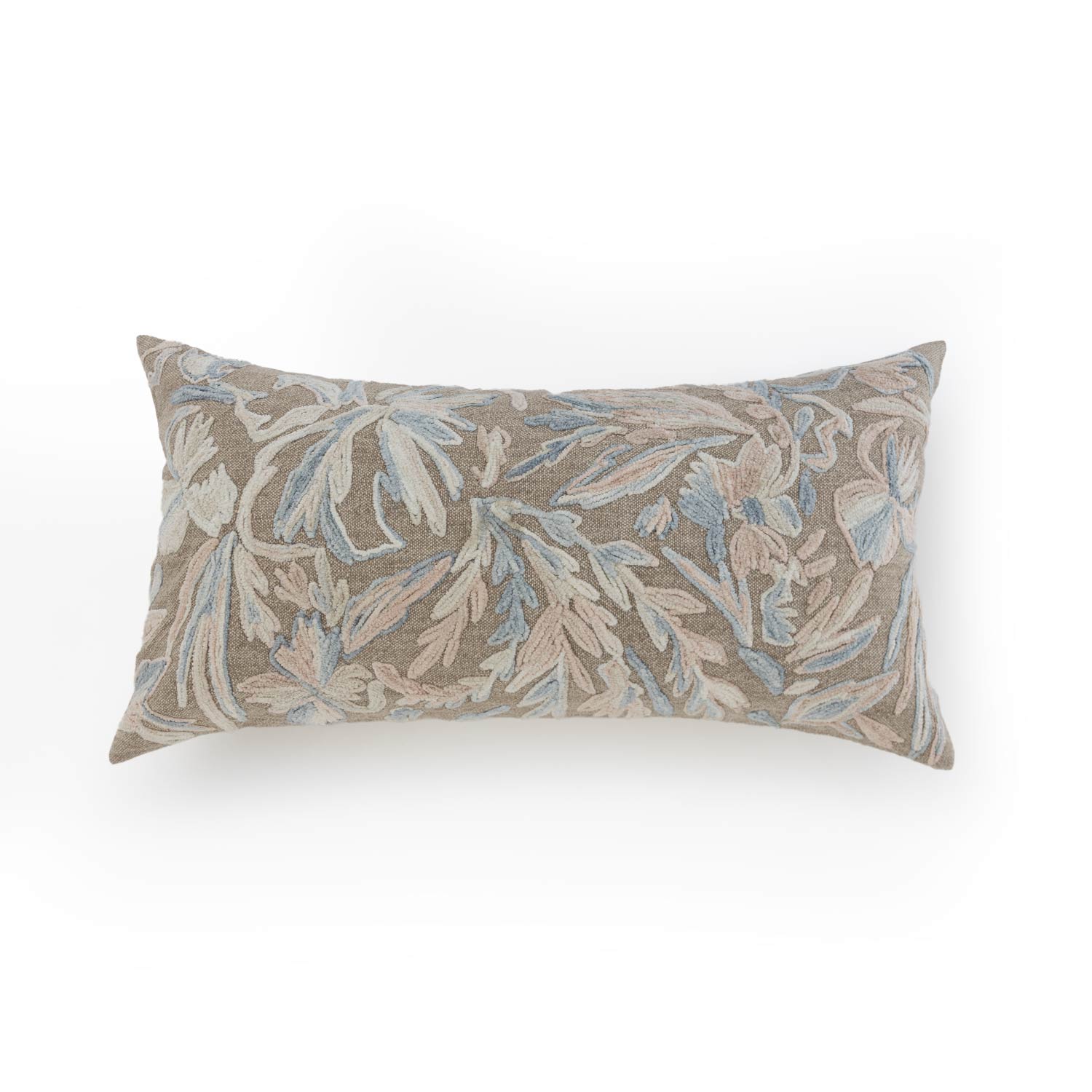 Cotton embroidered Brisbanee Lumbar Cushion Cover