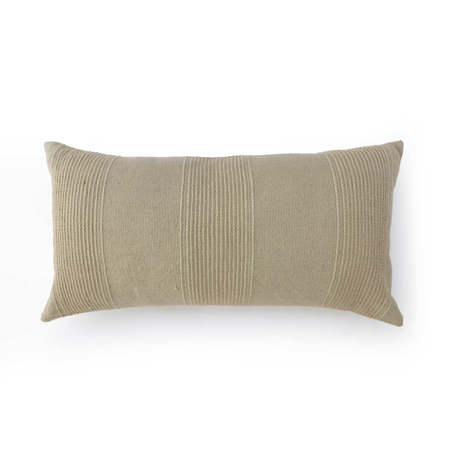 Cotton handloom striped Feira Lumbar Cushion Cover