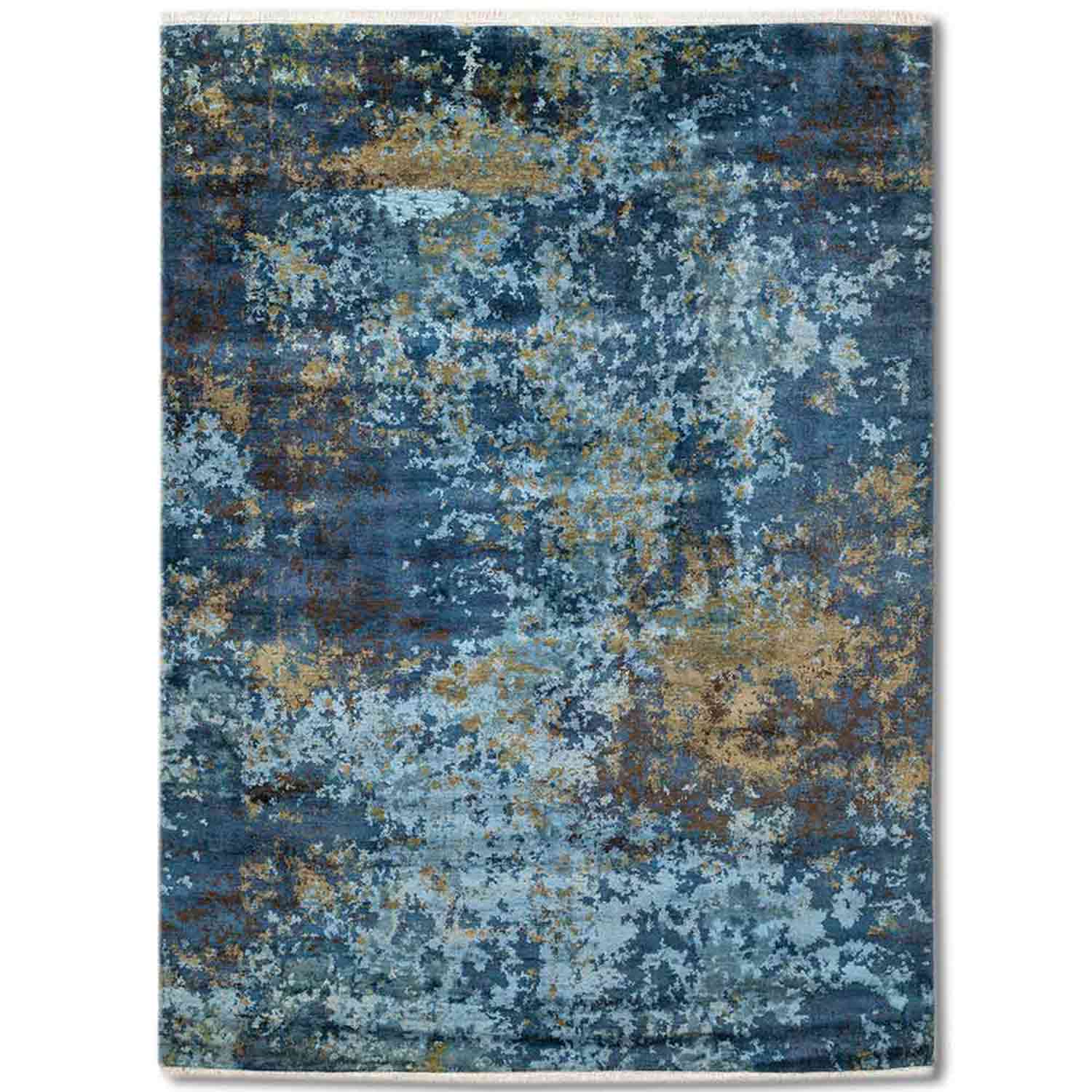 Multi-Y Hand Knotted Woollen And Silk Rug