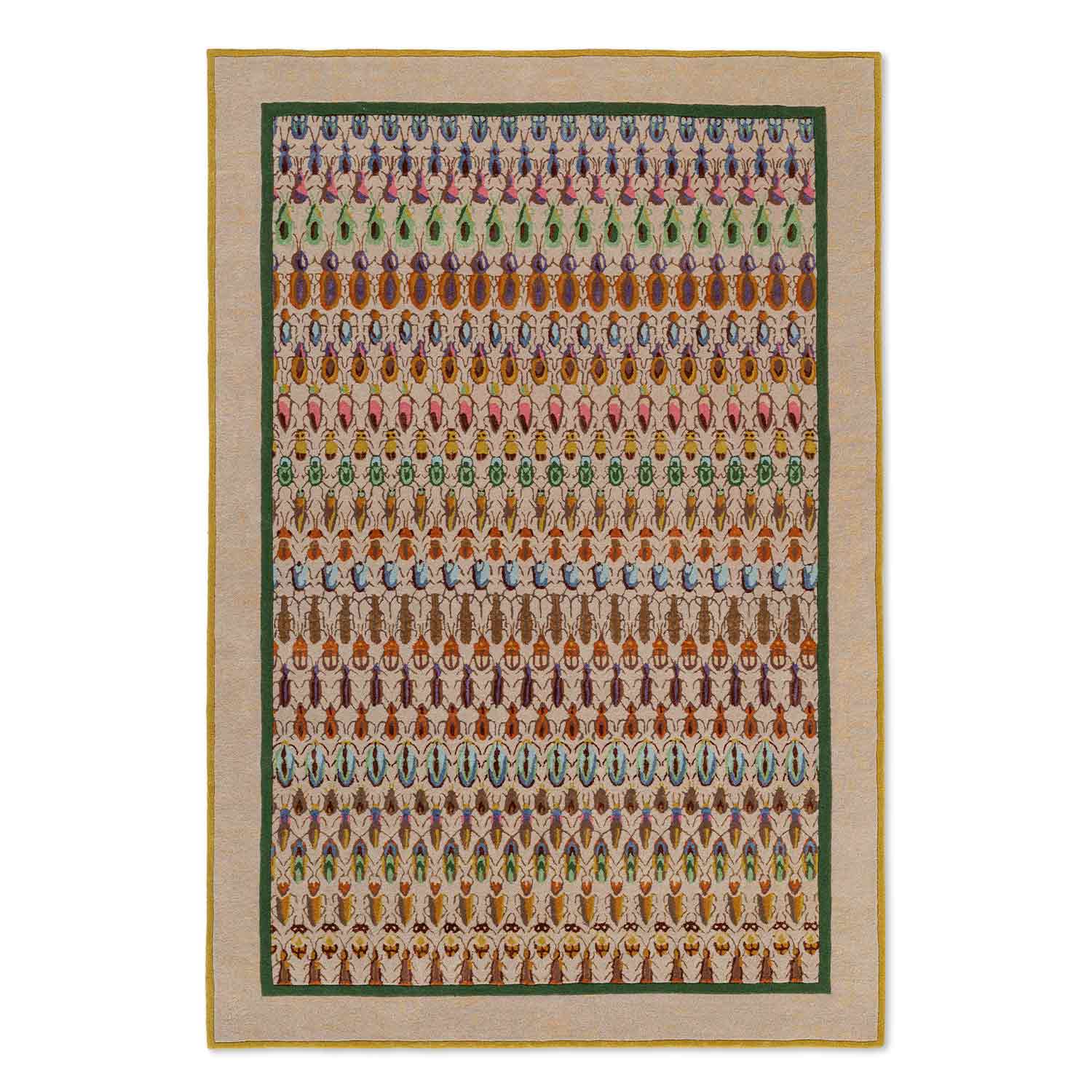 Orderly Queue Hand Tufted Woollen And Viscose Rug By Varun Rana