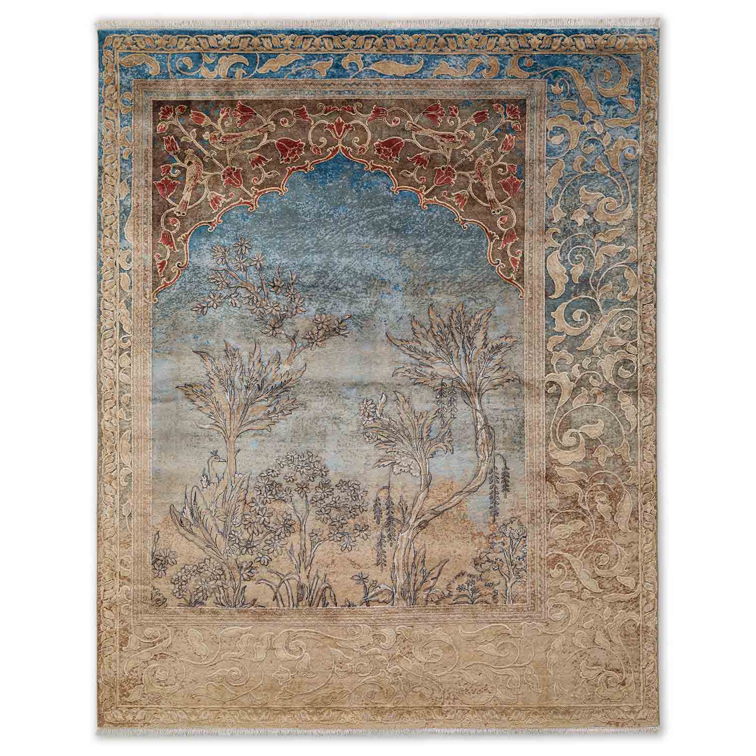 Vann-V Hand Knotted Silk Rug By Anju Modi