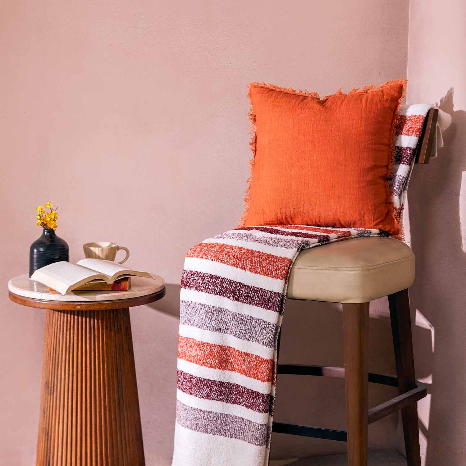 Bricks Mul Cotton Solid Cushion Cover