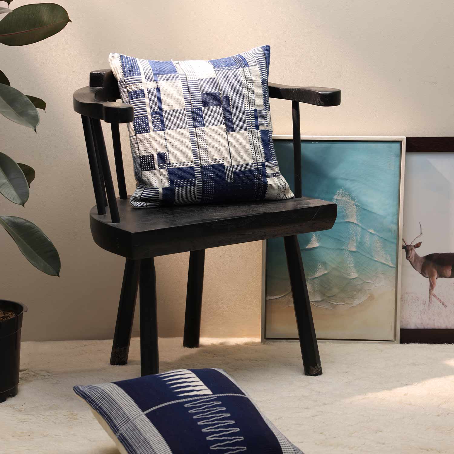 Satsuk Hand Woven Cotton Cushion Cover