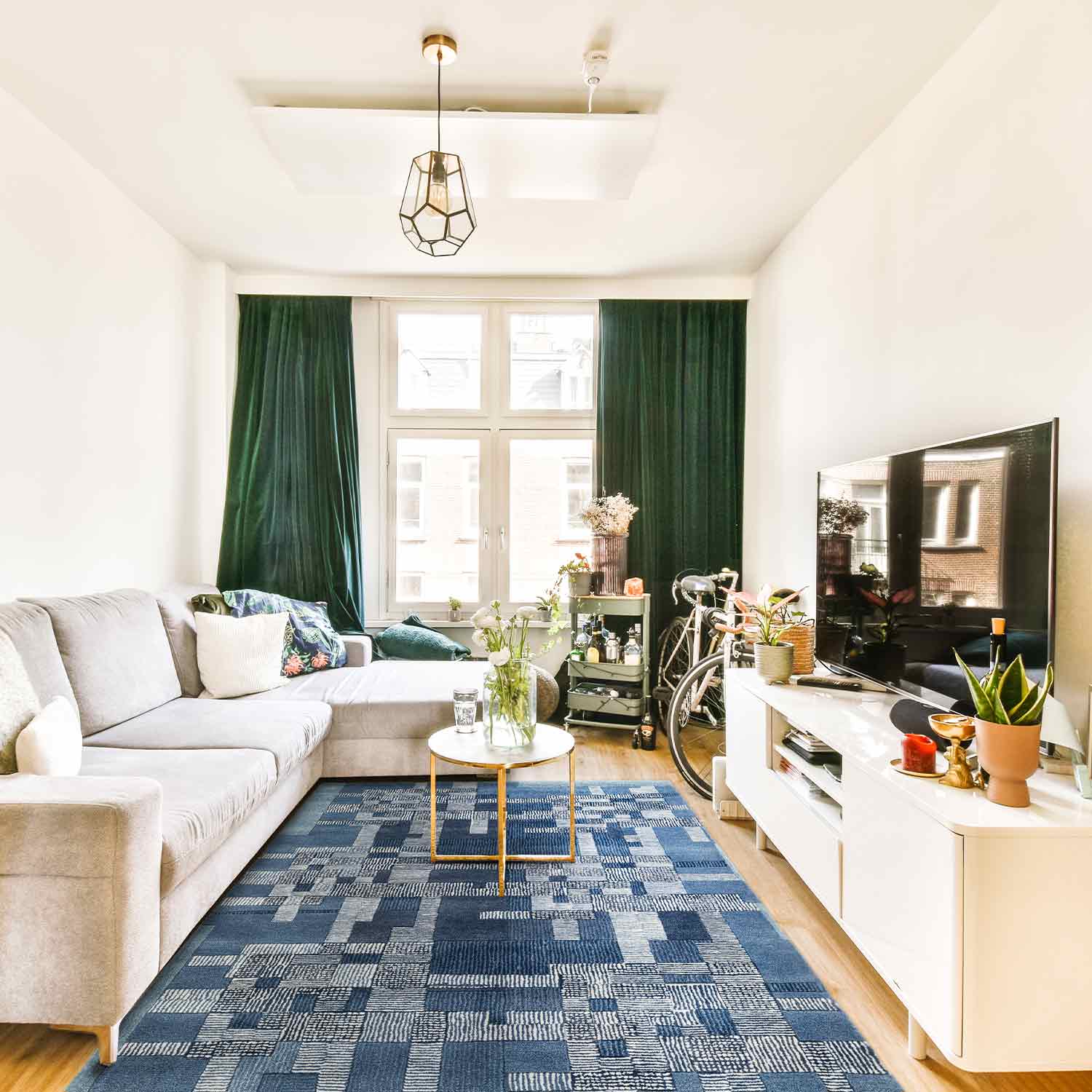 Blurred Amalgamations Hand Tufted Woollen Rug By Shripal Munshi