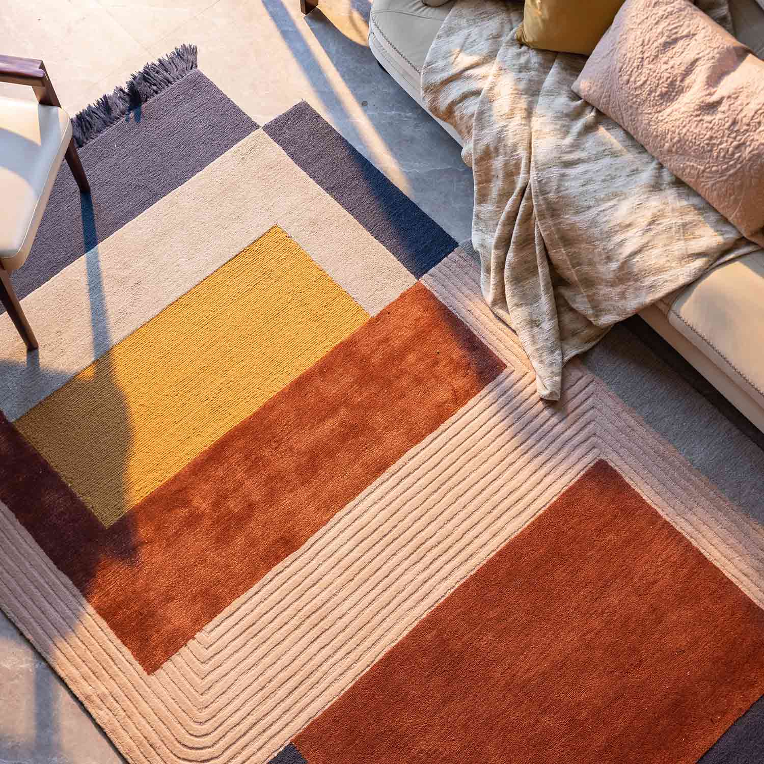 Penta Hand Tufted Woollen And Viscose Rug