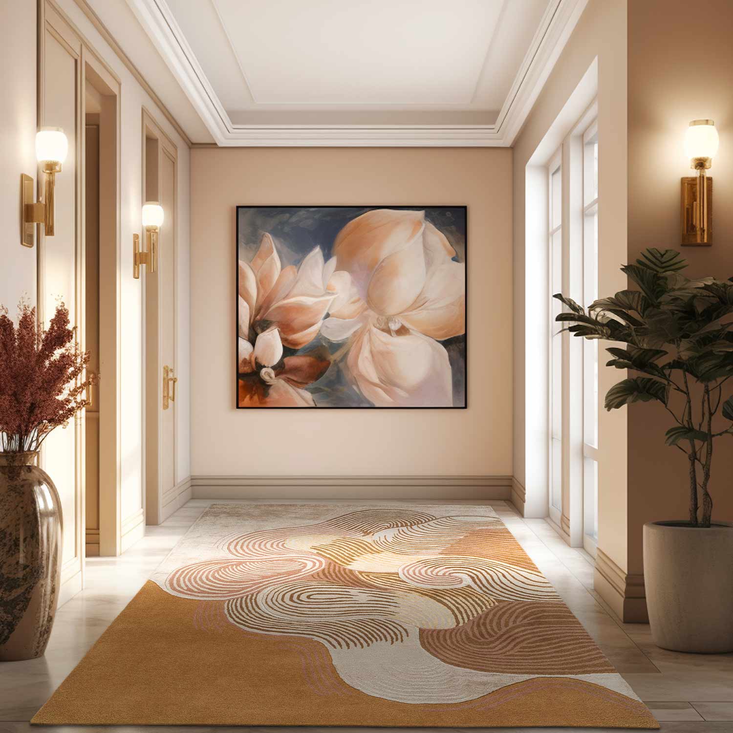 Vesso Hand Tufted Woollen And Viscose Rug