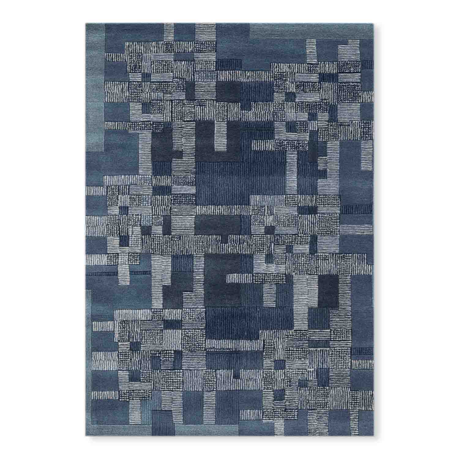Blurred Amalgamations Hand Tufted Woollen Rug By Shripal Munshi