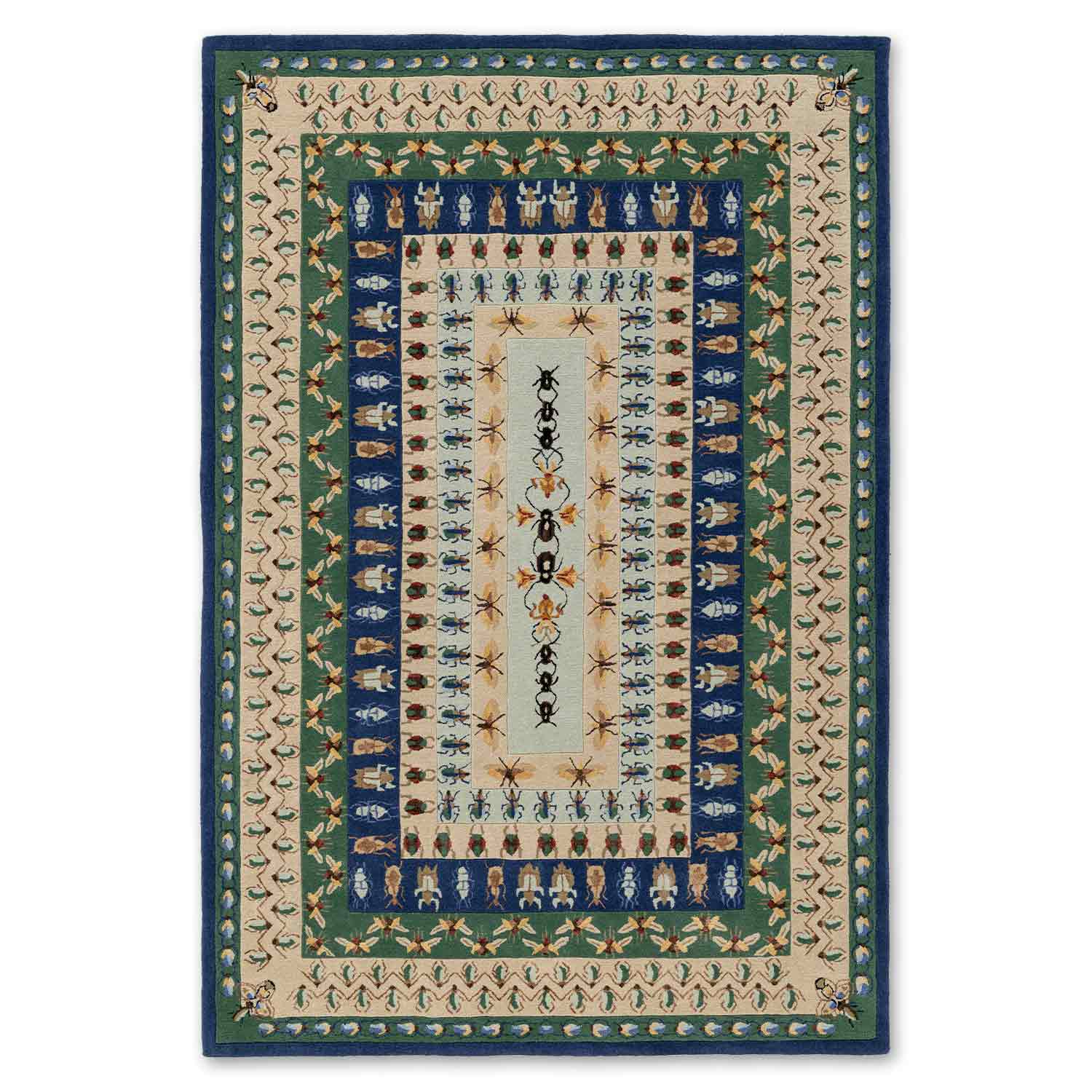 Lapiz Mosaic Hand Tufted Woollen And Viscose Rug By Varun Rana