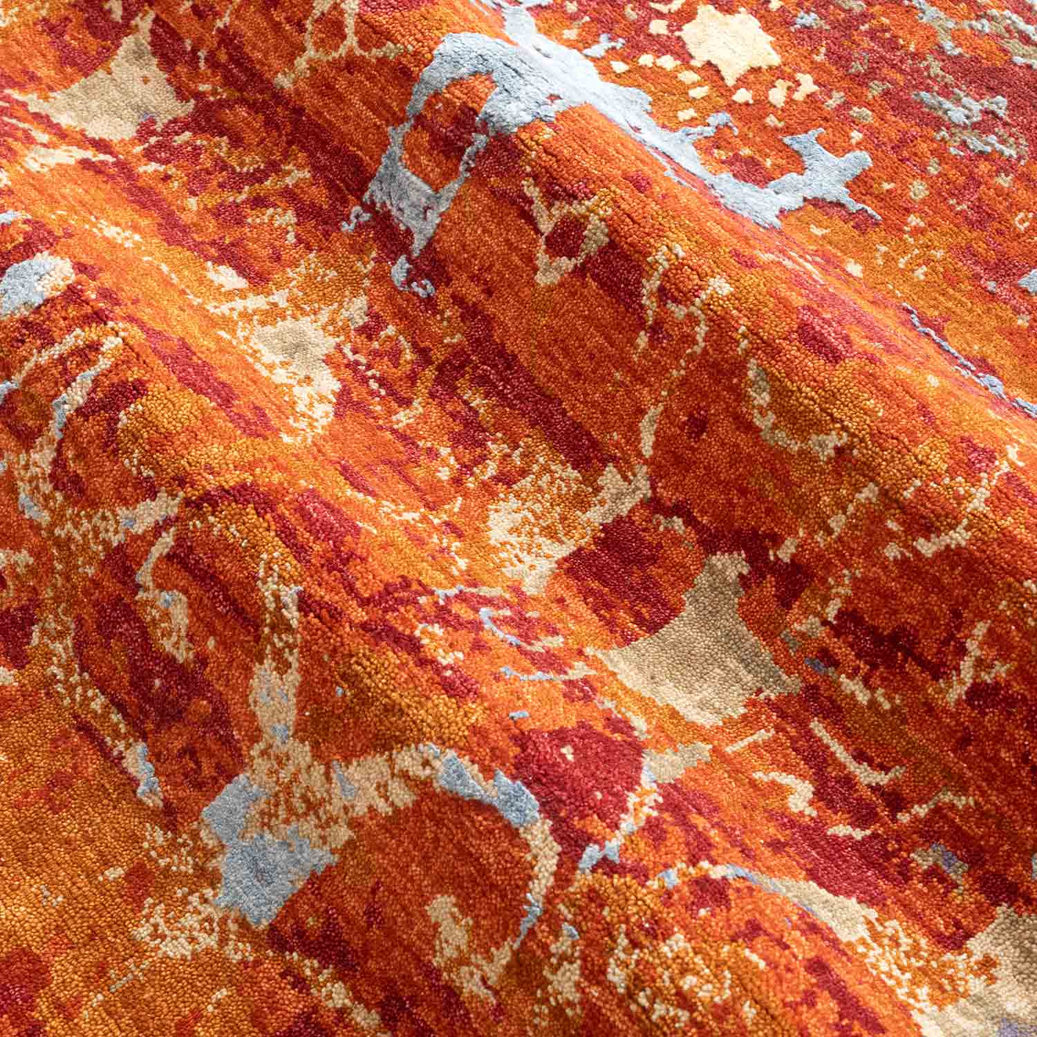 Katha Hand Knotted Woollen And Silk Rug