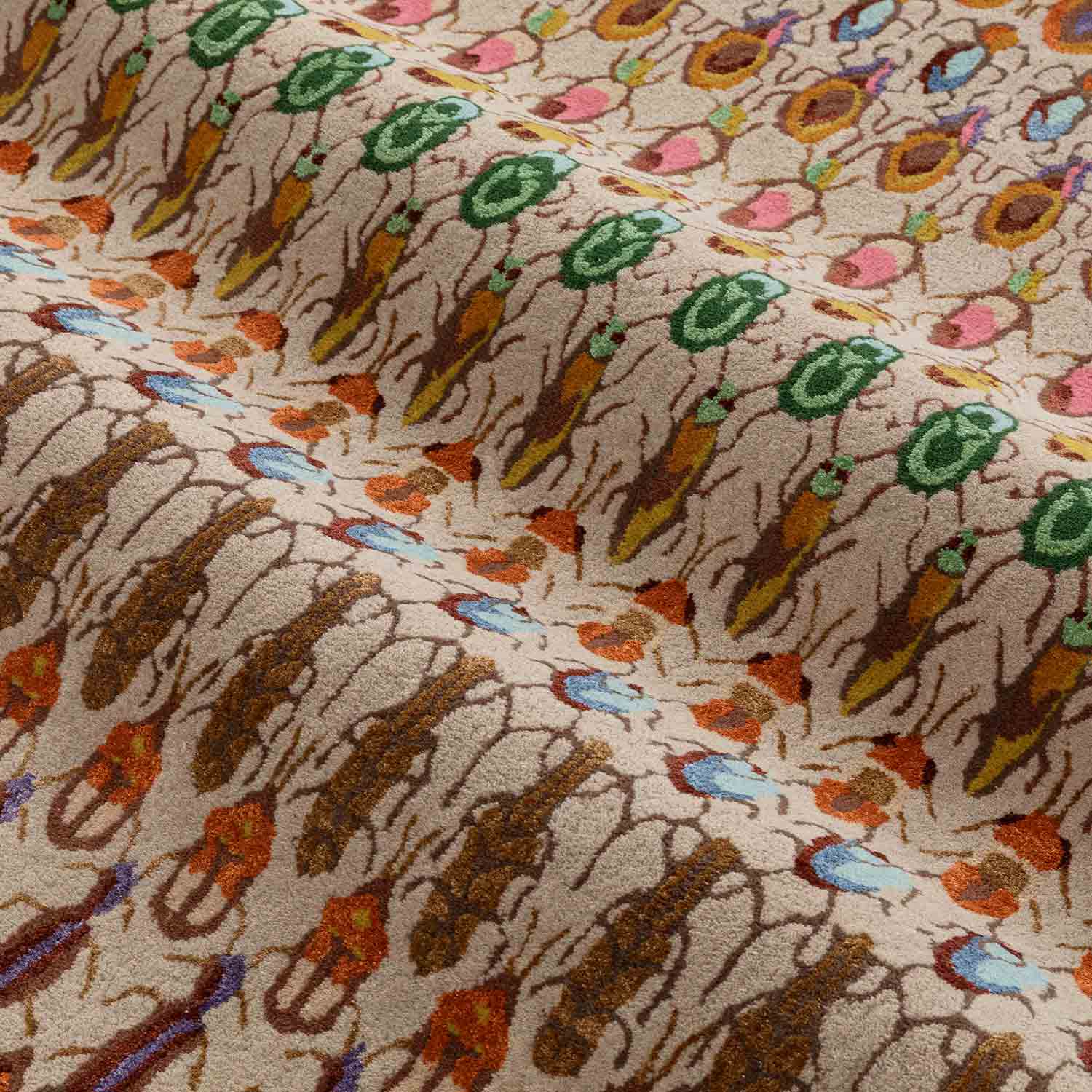 Orderly Queue Hand Tufted Woollen And Viscose Rug By Varun Rana