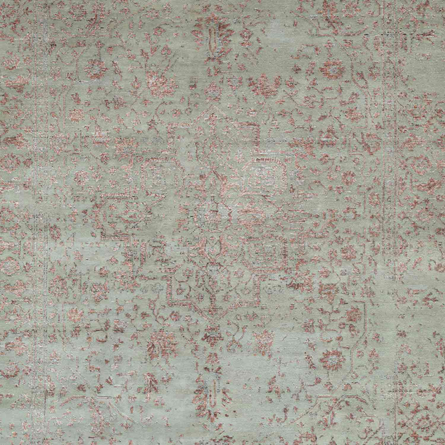 Indraa Hand Knotted Woollen And Viscose Rug