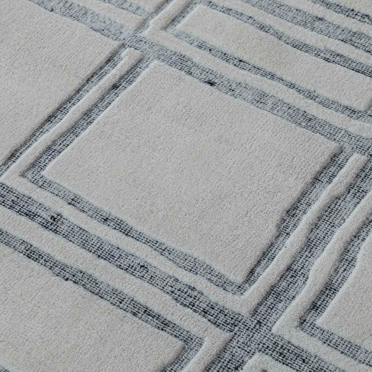 Svincoli Double Back Handloom Woollen And Viscose Rug By Mariella Ienna