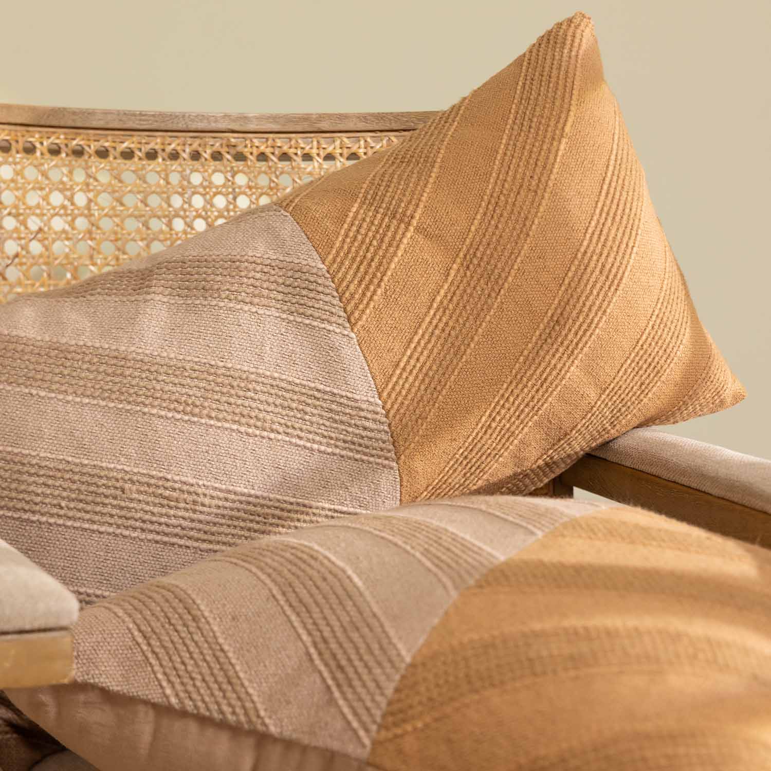 Cotton handloom Arrowhead Lumbar Cushion Cover