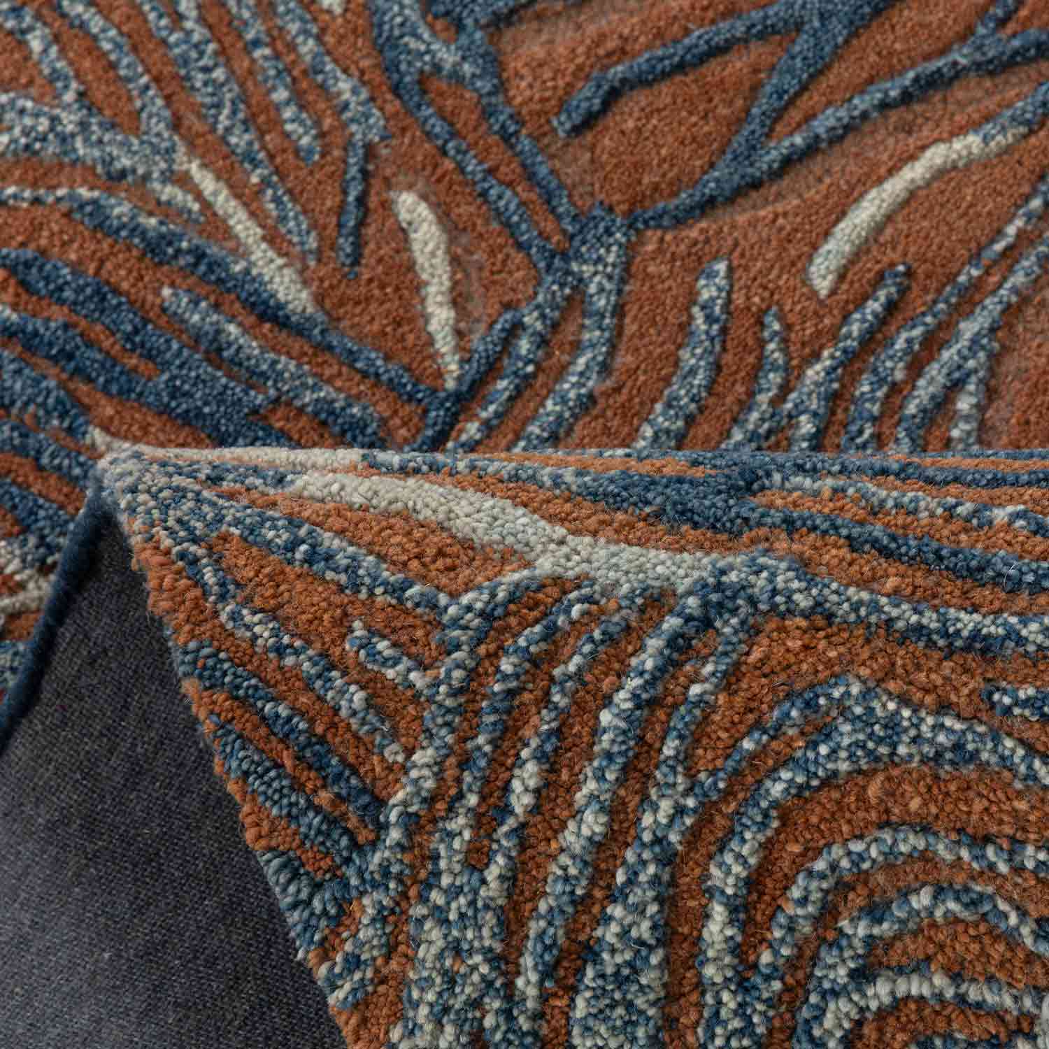 Deep Coral Hand Tufted Woollen Rug