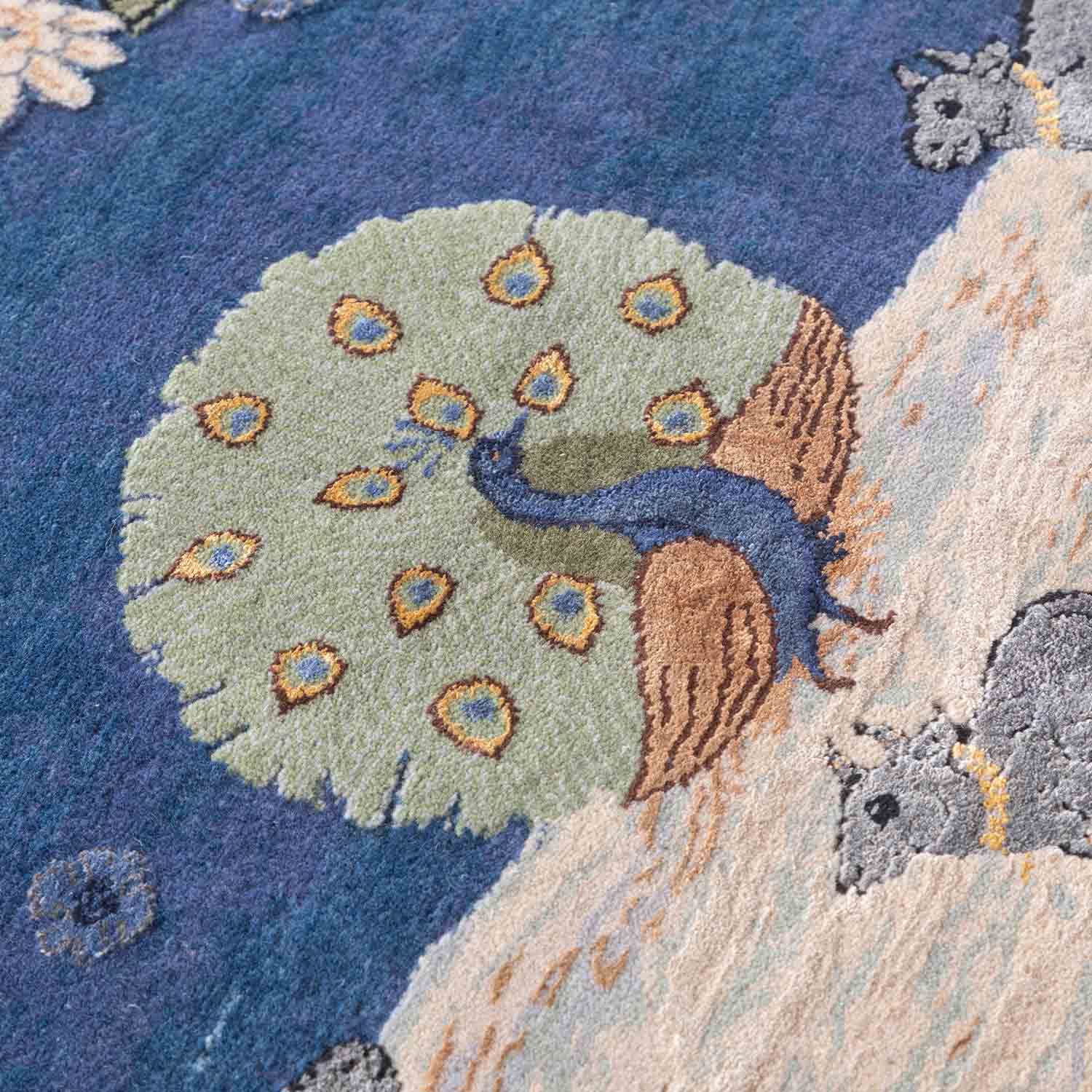 Nisha Kaleen Hand Knotted Woollen Viscose And Silk Rug By Tarun Tahiliani