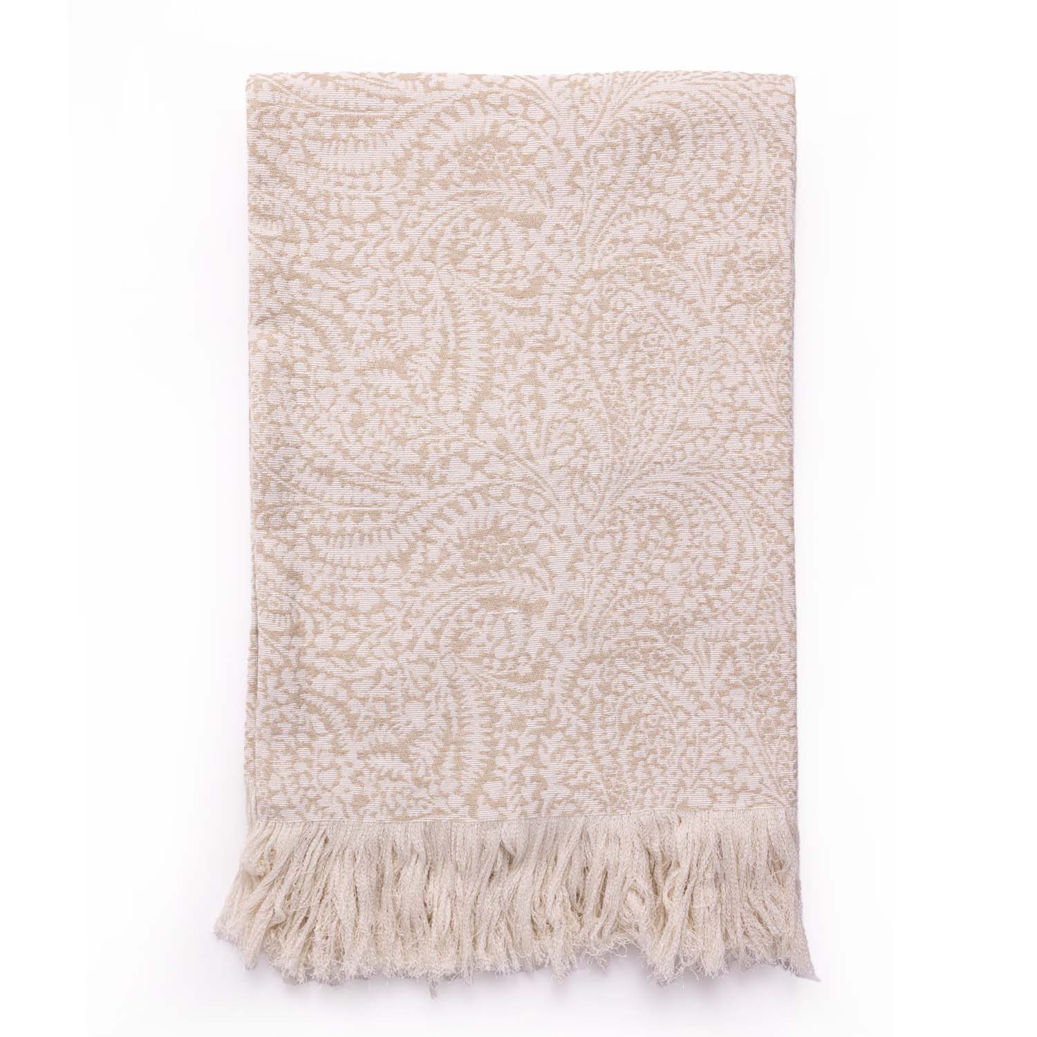 Nutmeg Cotton Jacquard Throw