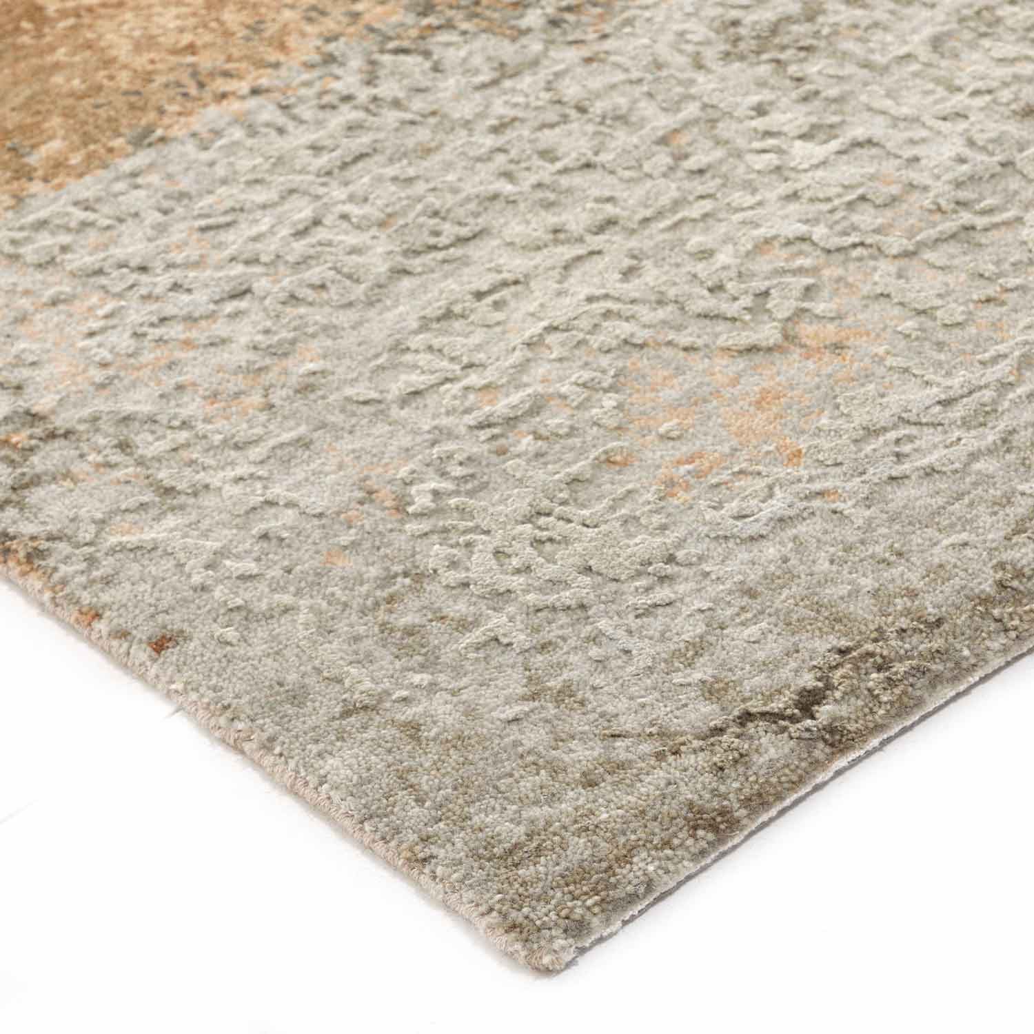 Cantaloupe Hand Knotted Woollen And Silk Rug