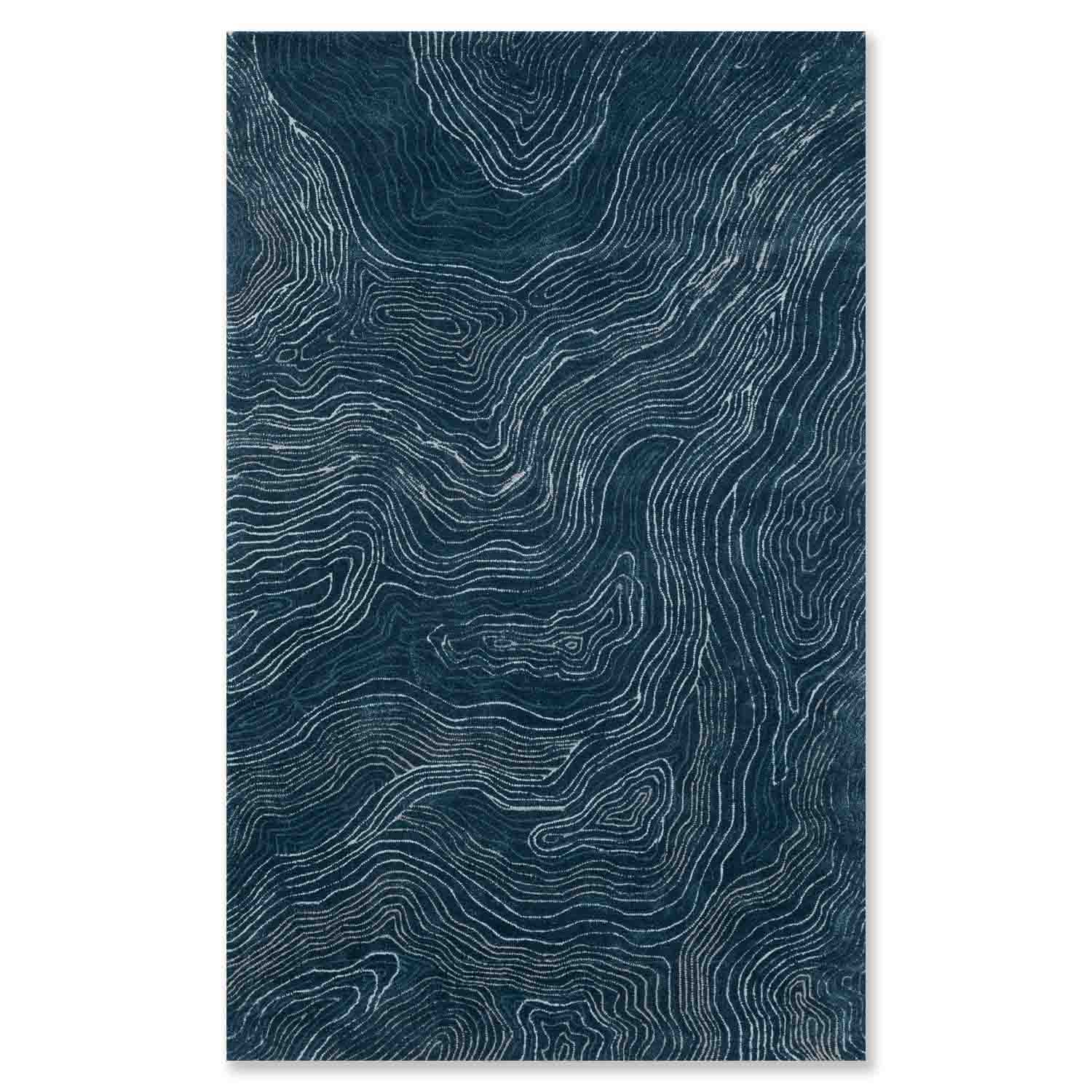 Lapis Hand Tufted Woollen And Viscose Rug