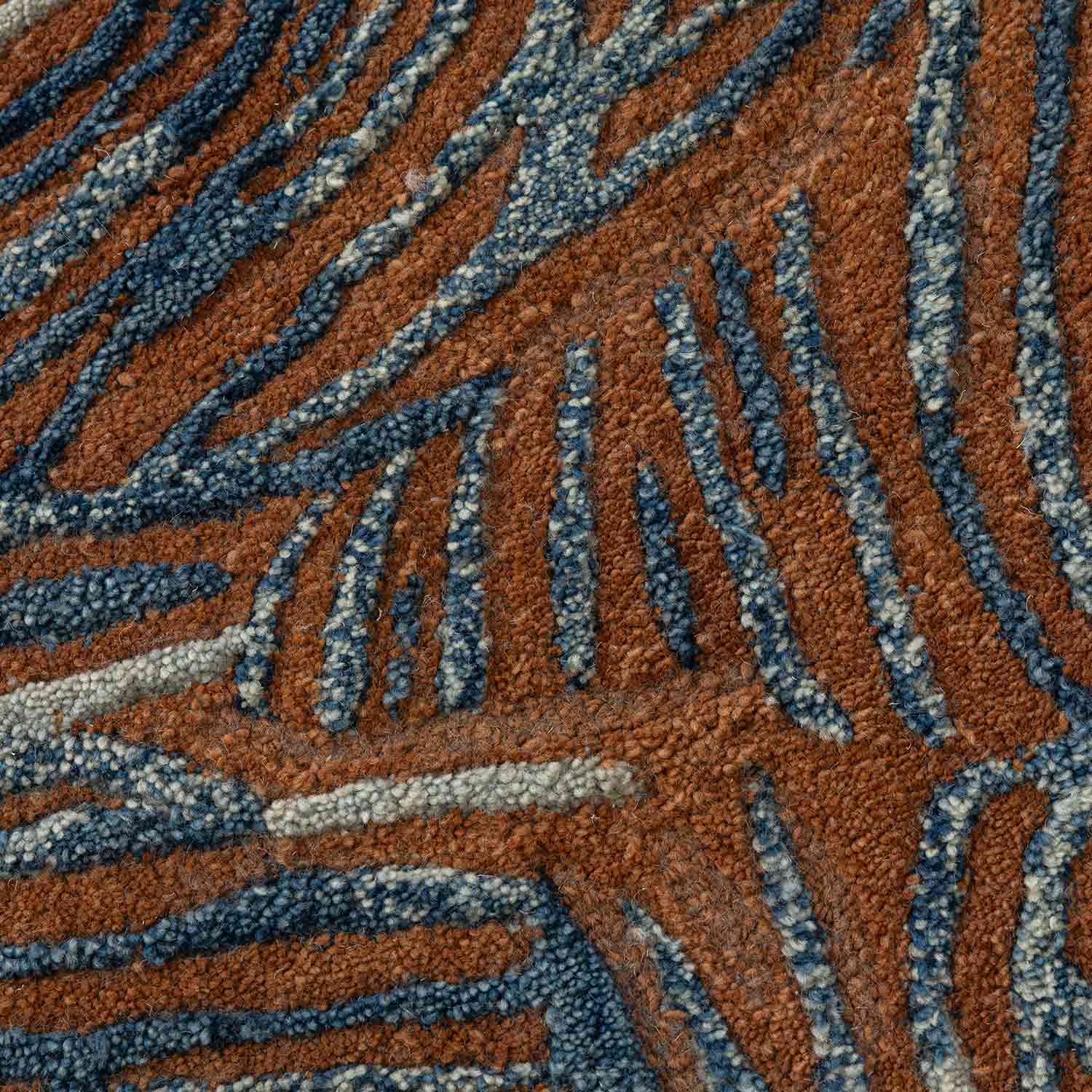 Deep Coral Hand Tufted Woollen Rug