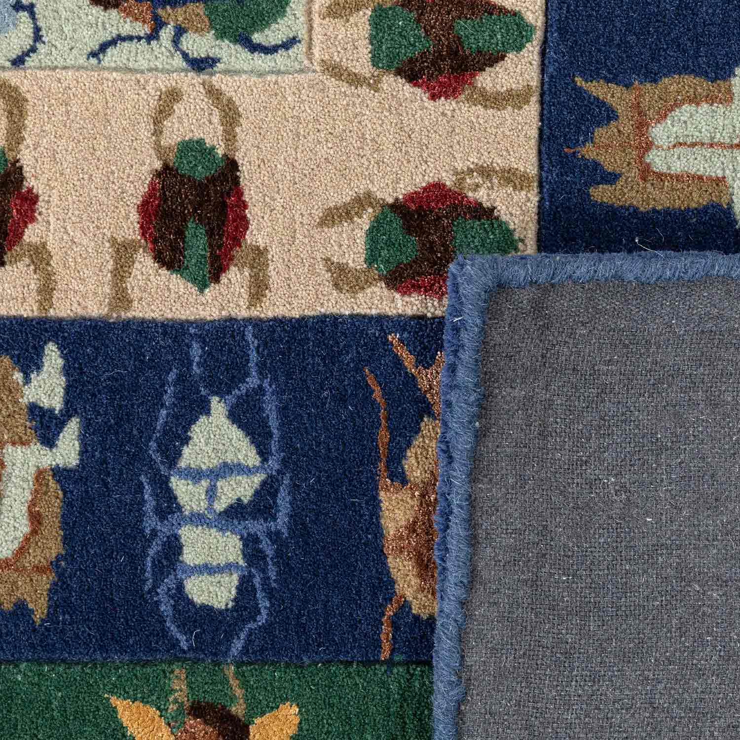 Lapiz Mosaic Hand Tufted Woollen And Viscose Rug By Varun Rana