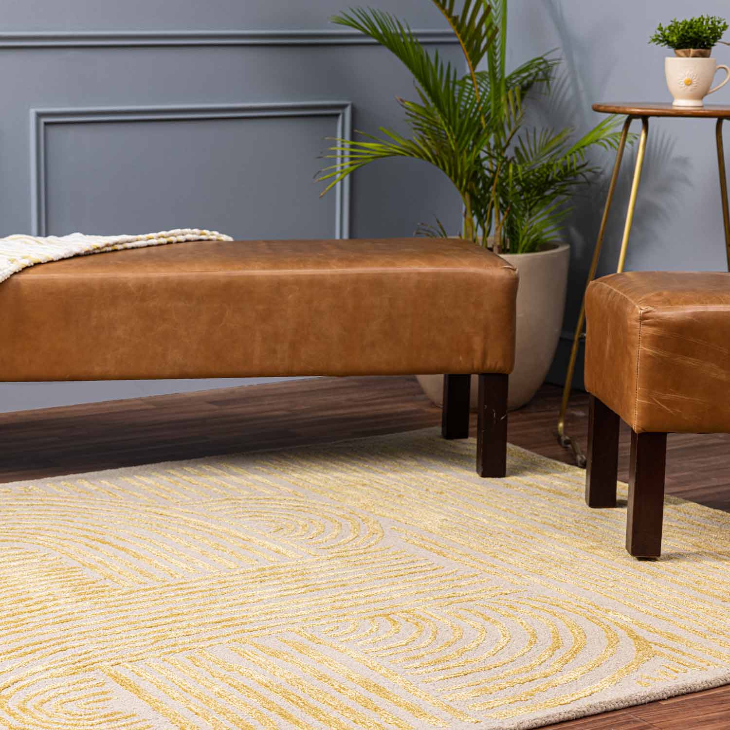 Eshaq Hand Tufted Woollen And Viscose Rug