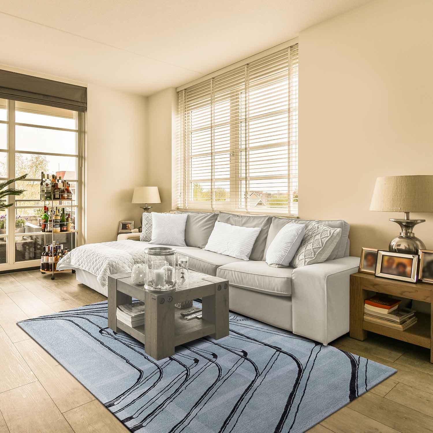 Bend It Like Steel Hand Tufted Woollen And Viscose Rug By Shripal Munshi