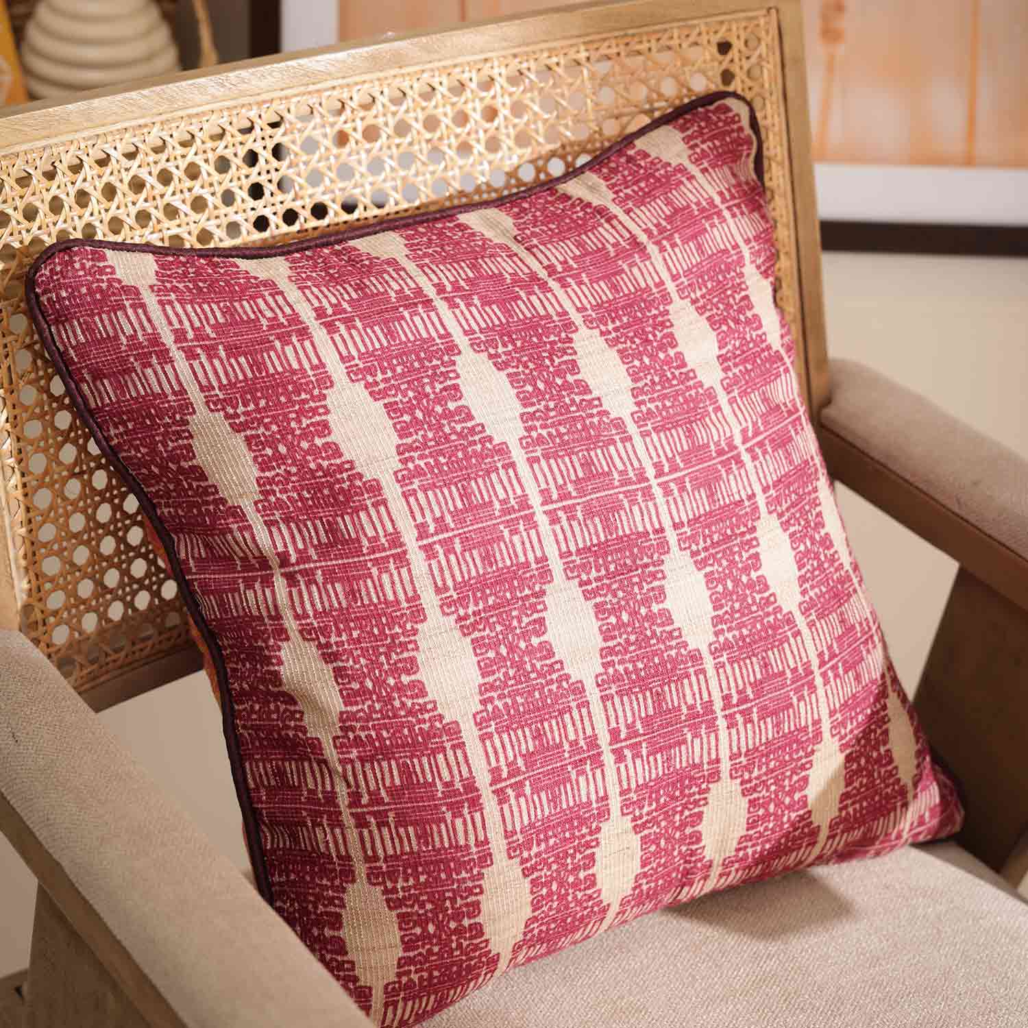 Varusta Tassar Silk Digital Printed Cushion Cover By Mariella Ienna
