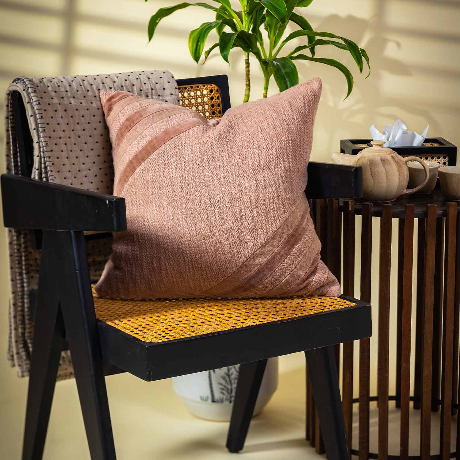 Cotton Textured Savira Cushion Cover