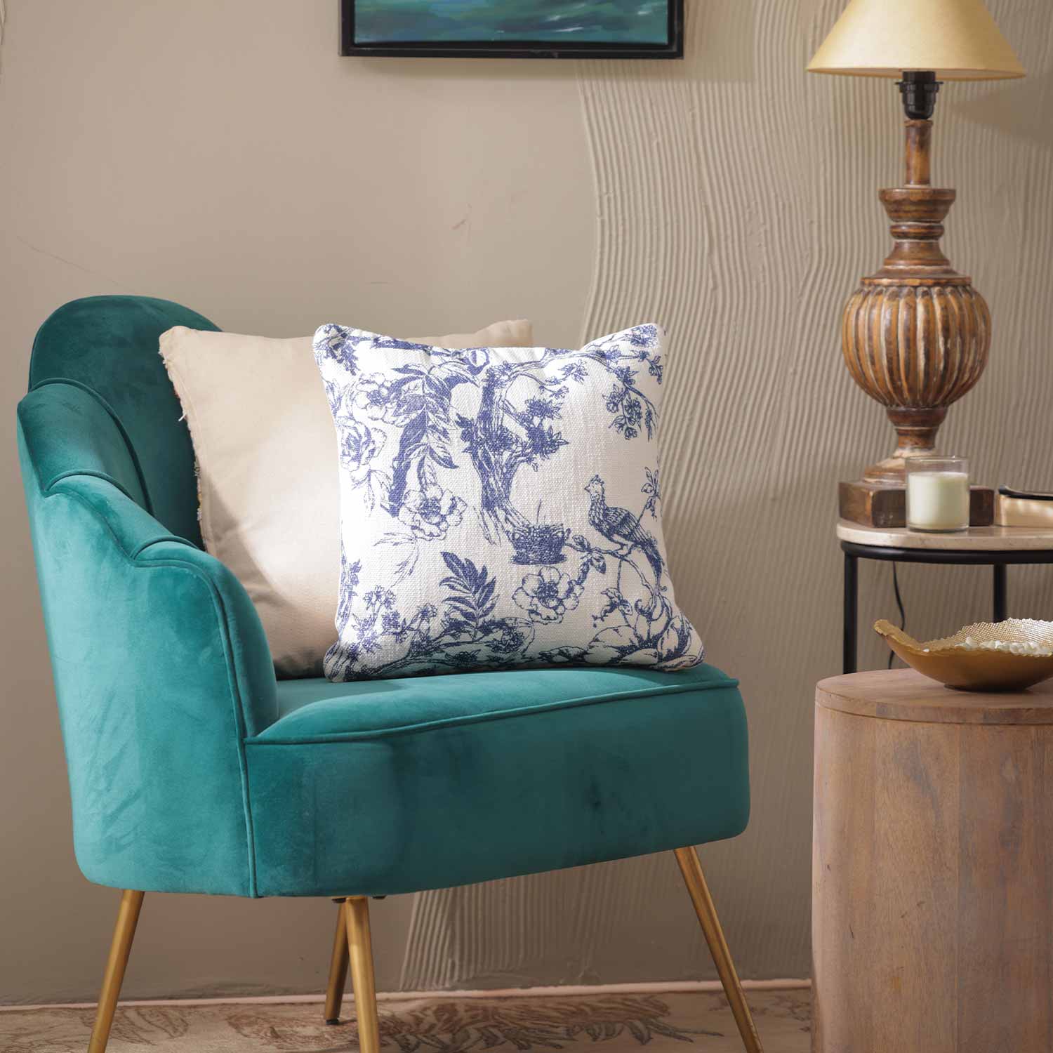 Nest Victorian Digital Printed Cushion Cover
