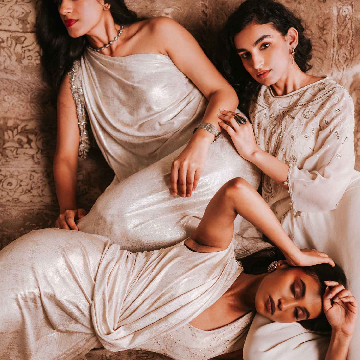 Sepia Hand Knotted Woollen Viscose And Silk Rug By Tarun Tahiliani