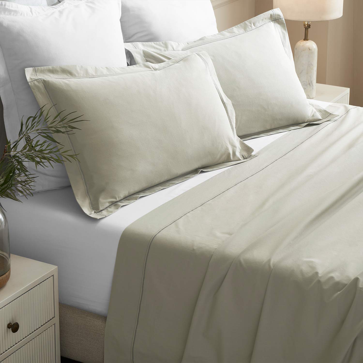 Clair Cotton Percale Bedsheet Set