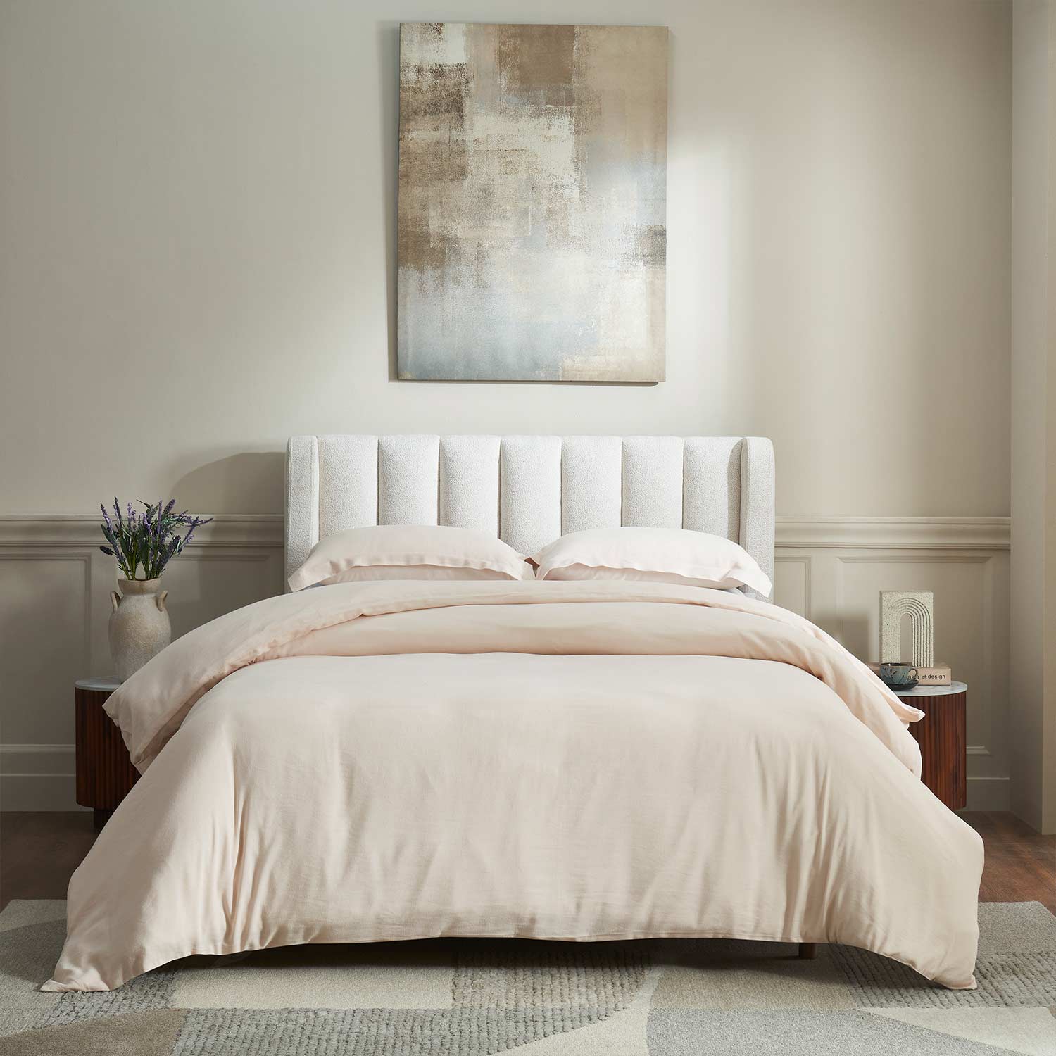Rose Linen Duvet Cover Set