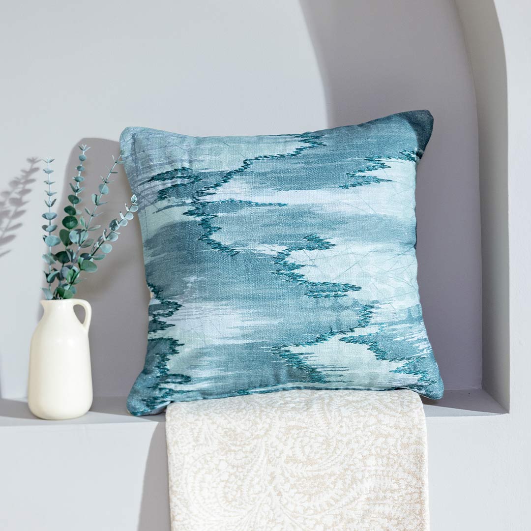 Ocean Canvas Digital Printed Cotton Cushion Cover