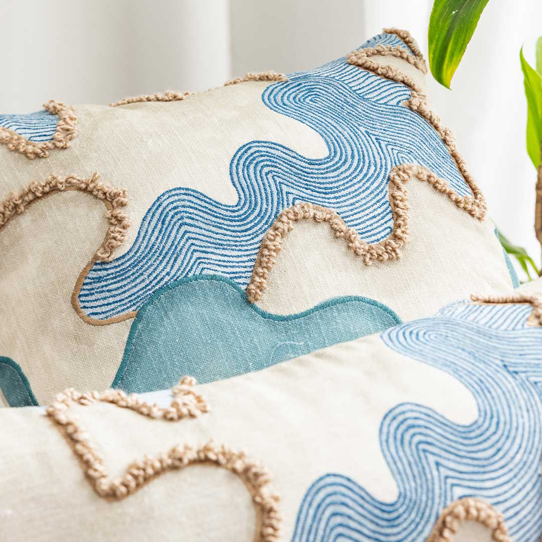 The Horizon Digital Printed Cotton Cushion Cover