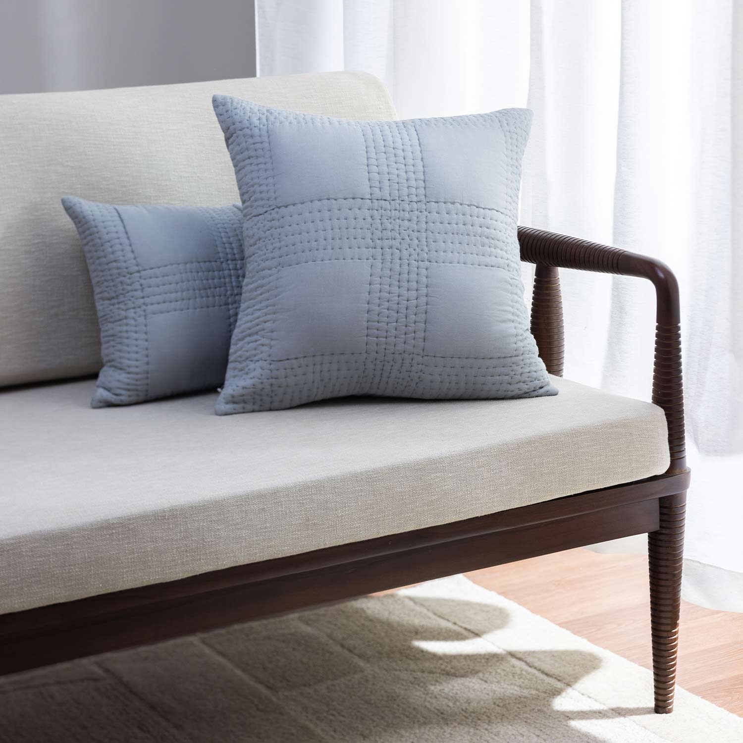 Vegan Silk Hand-Quilted Dhara Cushion Cover