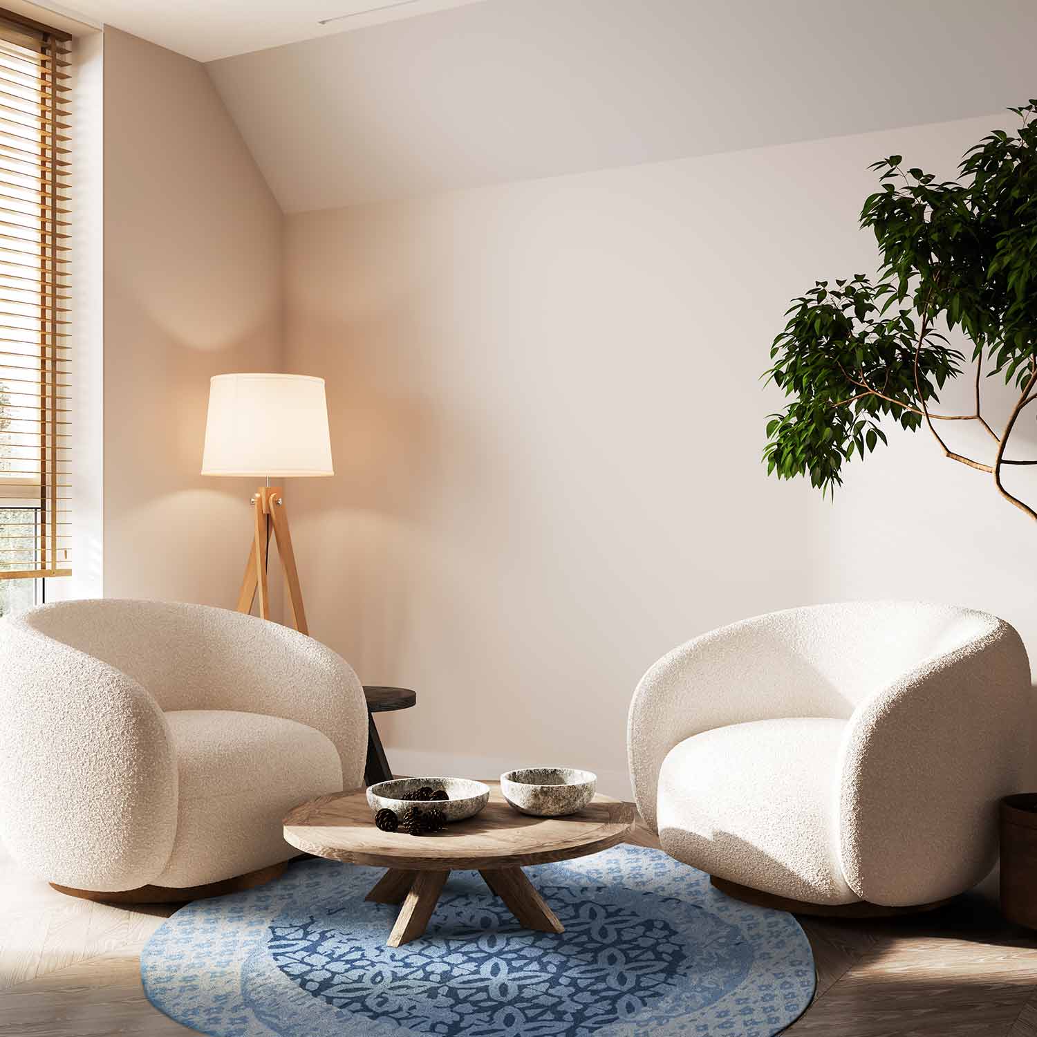 Cloud Hand Tufted Woollen And Viscose Rug