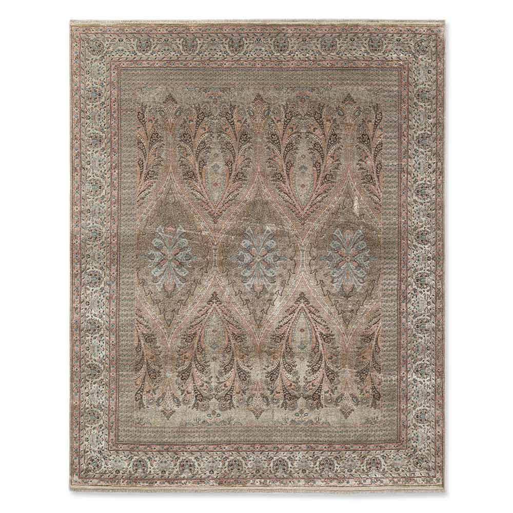 Jamawar Hand Knotted Silk And Woollen Rug By Jj Valaya