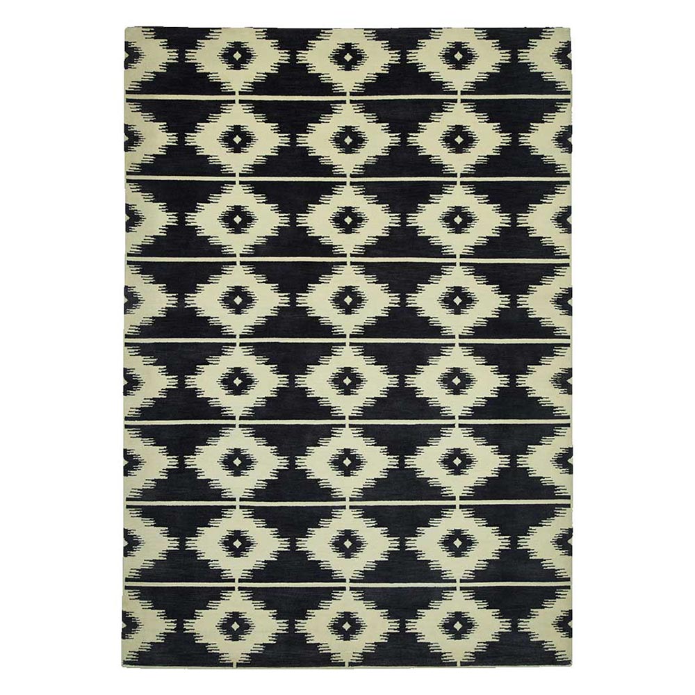 Diamond Hand Knotted Woollen Rug