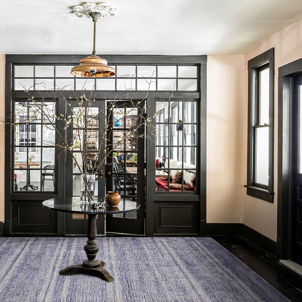 Strypee Printed Woollen and Viscose rug