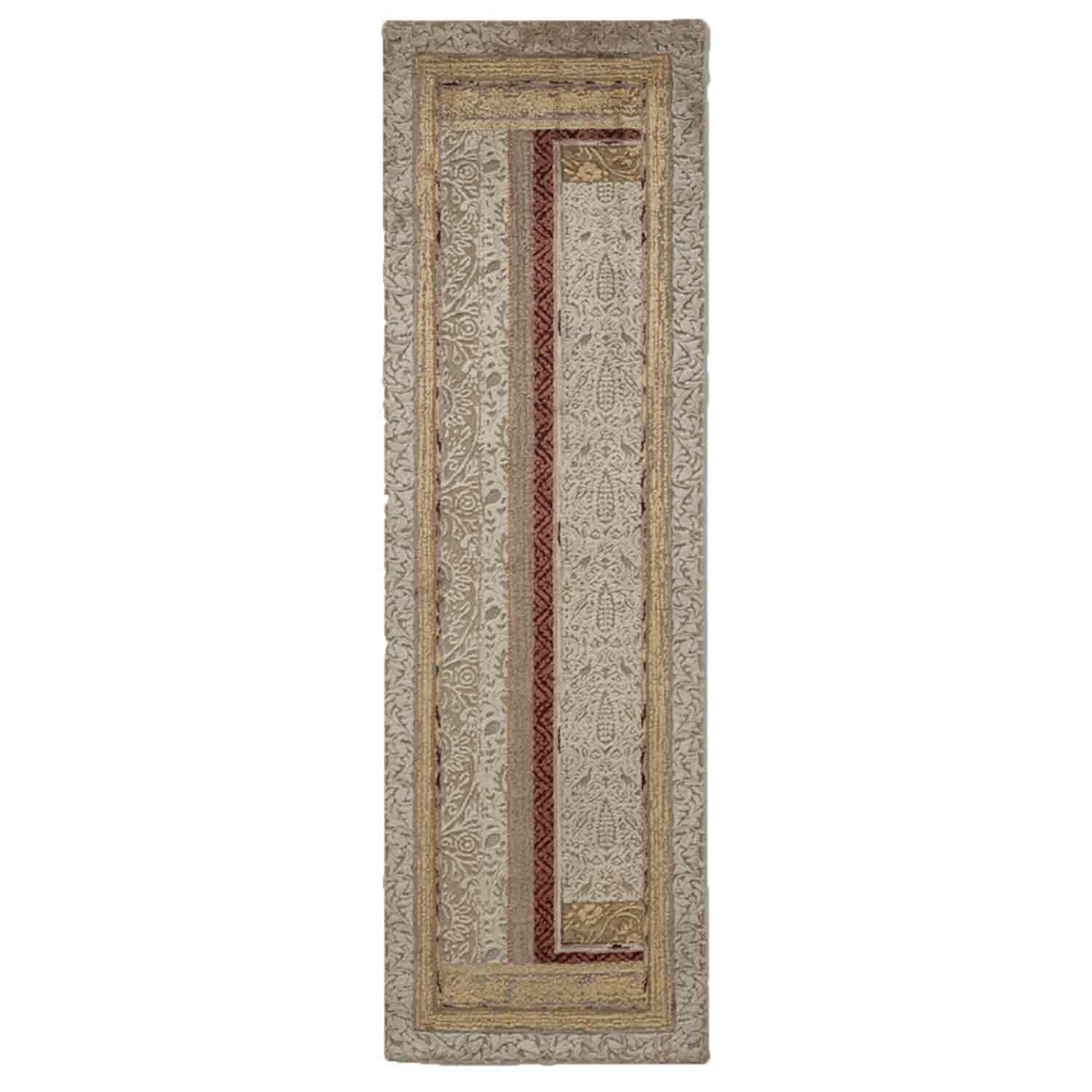 Alvin Hand Knotted Woollen and Silk Runner By Tarun Tahiliani