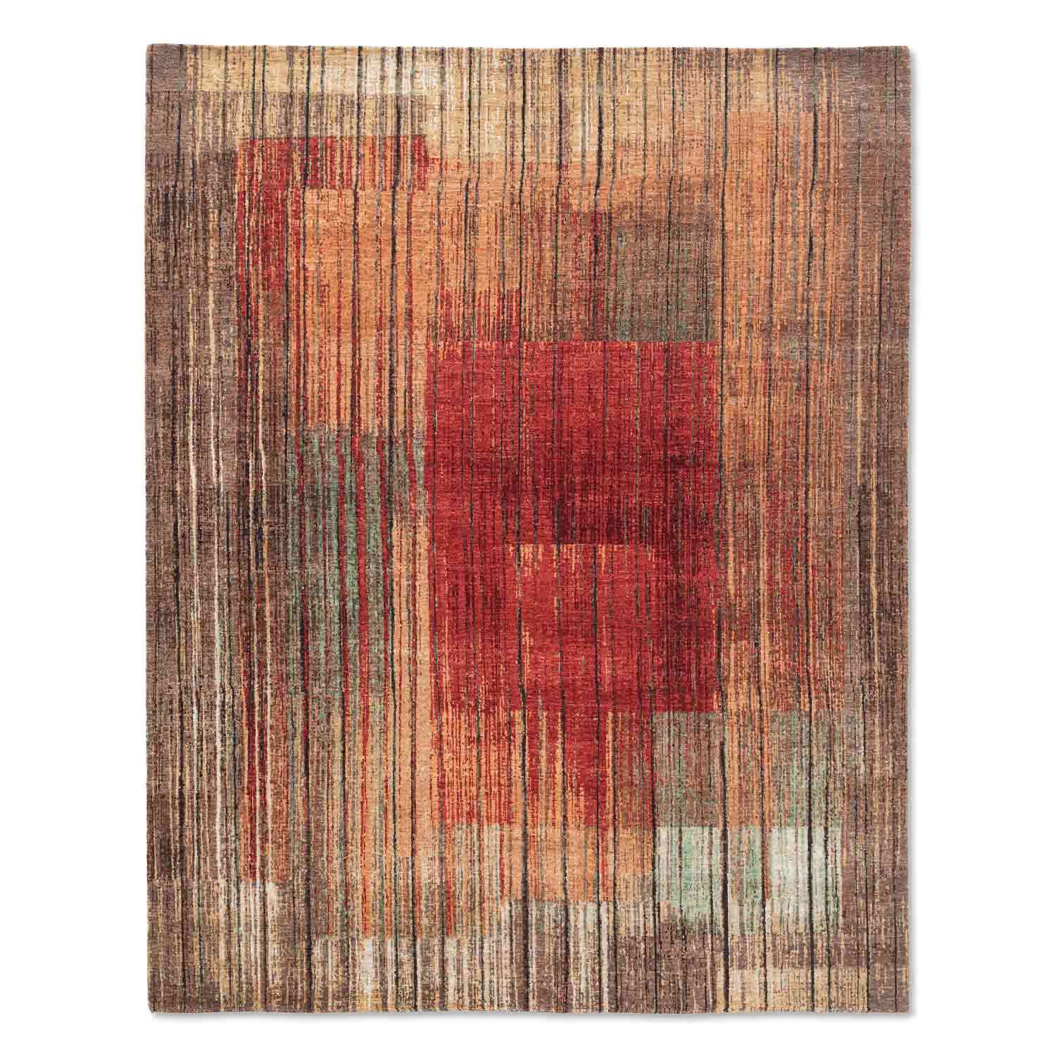 Navrang Hand Knotted Woollen And Silk Rug