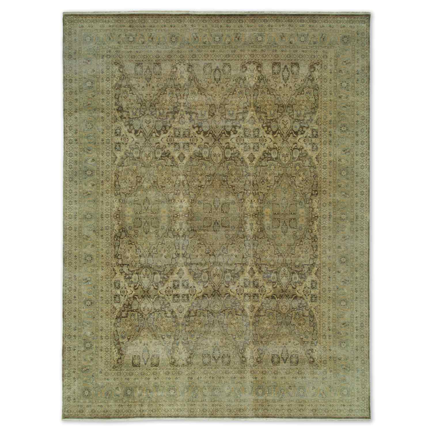 Laverr Kirman Hand Knotted Woollen Rug