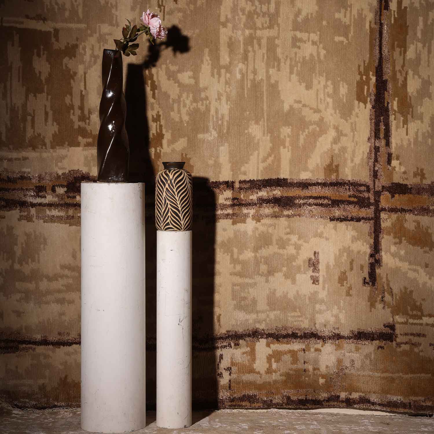 Soliscape Hand Knotted Woollen And Viscose Rug