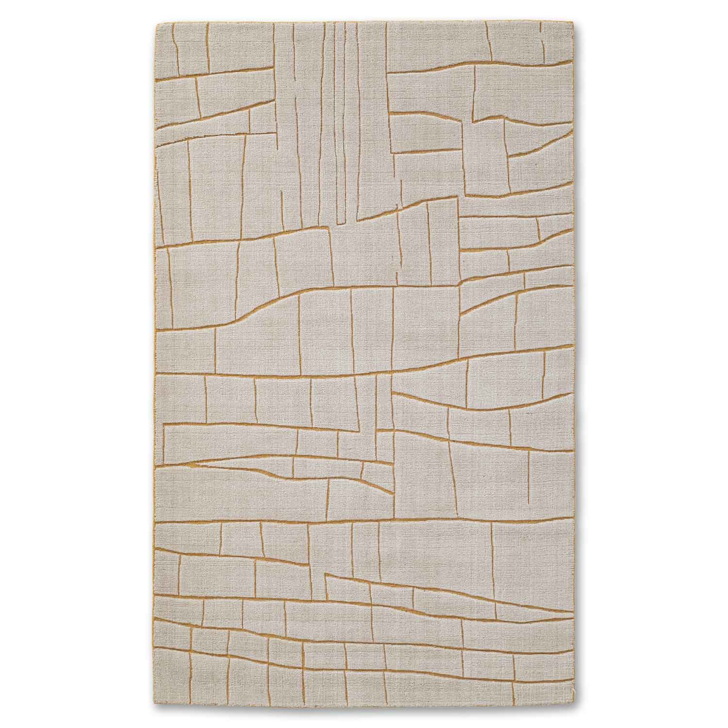 Cretto Double Back Handloom Woollen And Viscose  Rug By Mariella Ienna