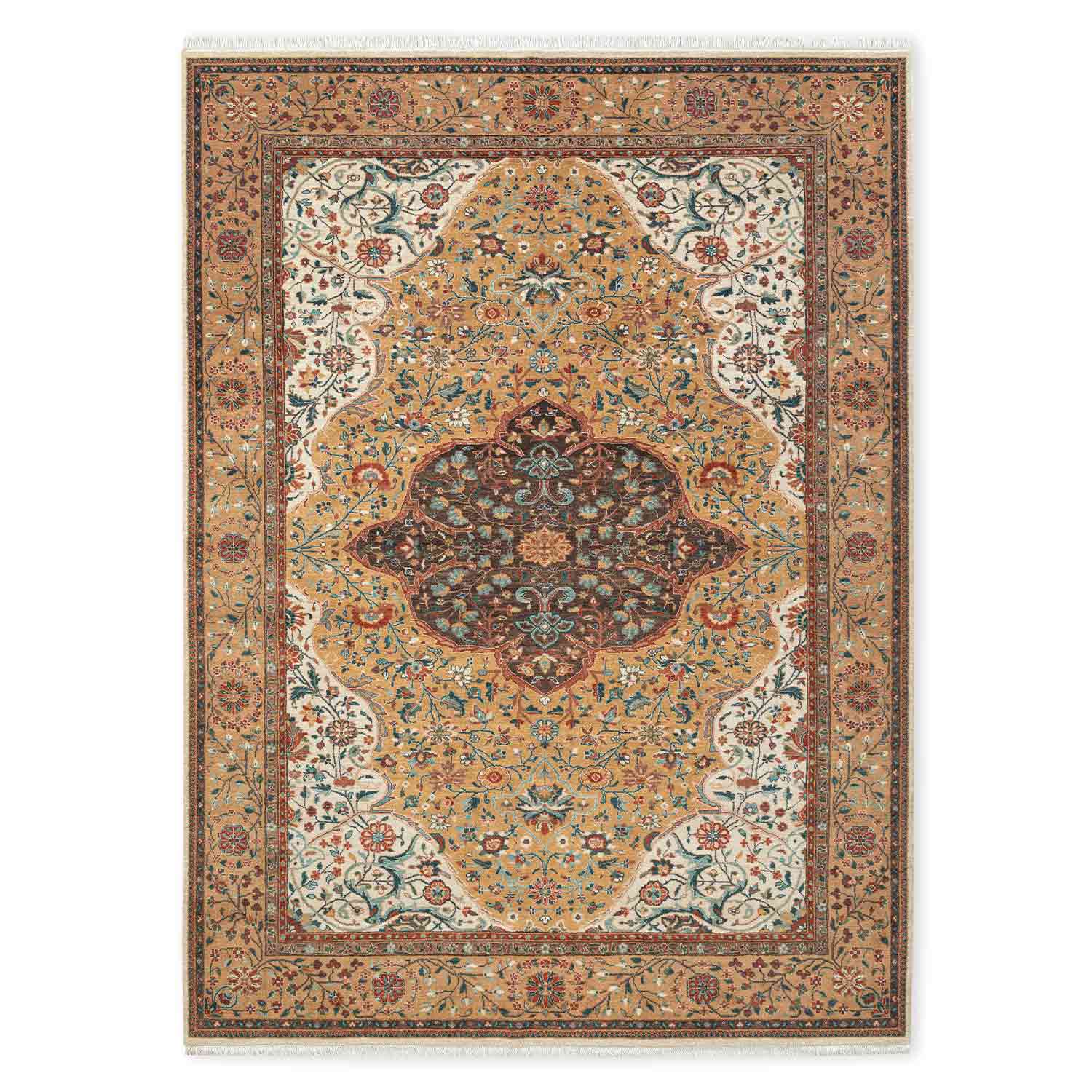 Kashan Hand Knotted  Woollen Rug