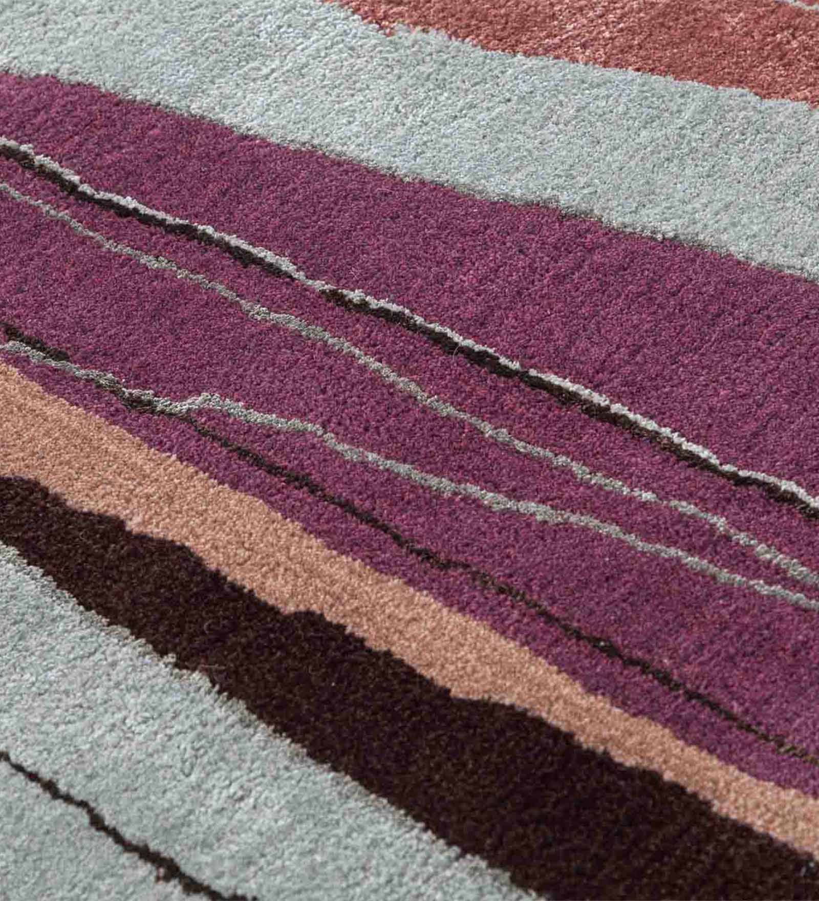 Psychedelic Fragments Hand Tufted Woollen And Viscose Rug By Shripal Munshi