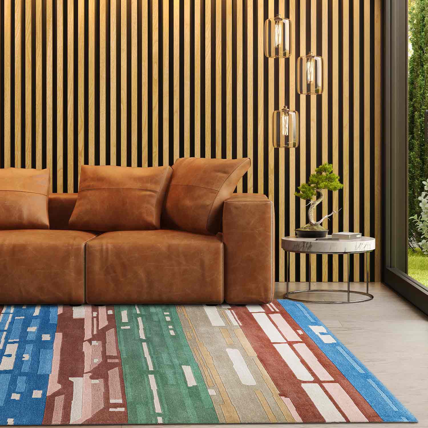 Lifelines 1 Hand Tufted Woollen Rug By Shripal Munshi