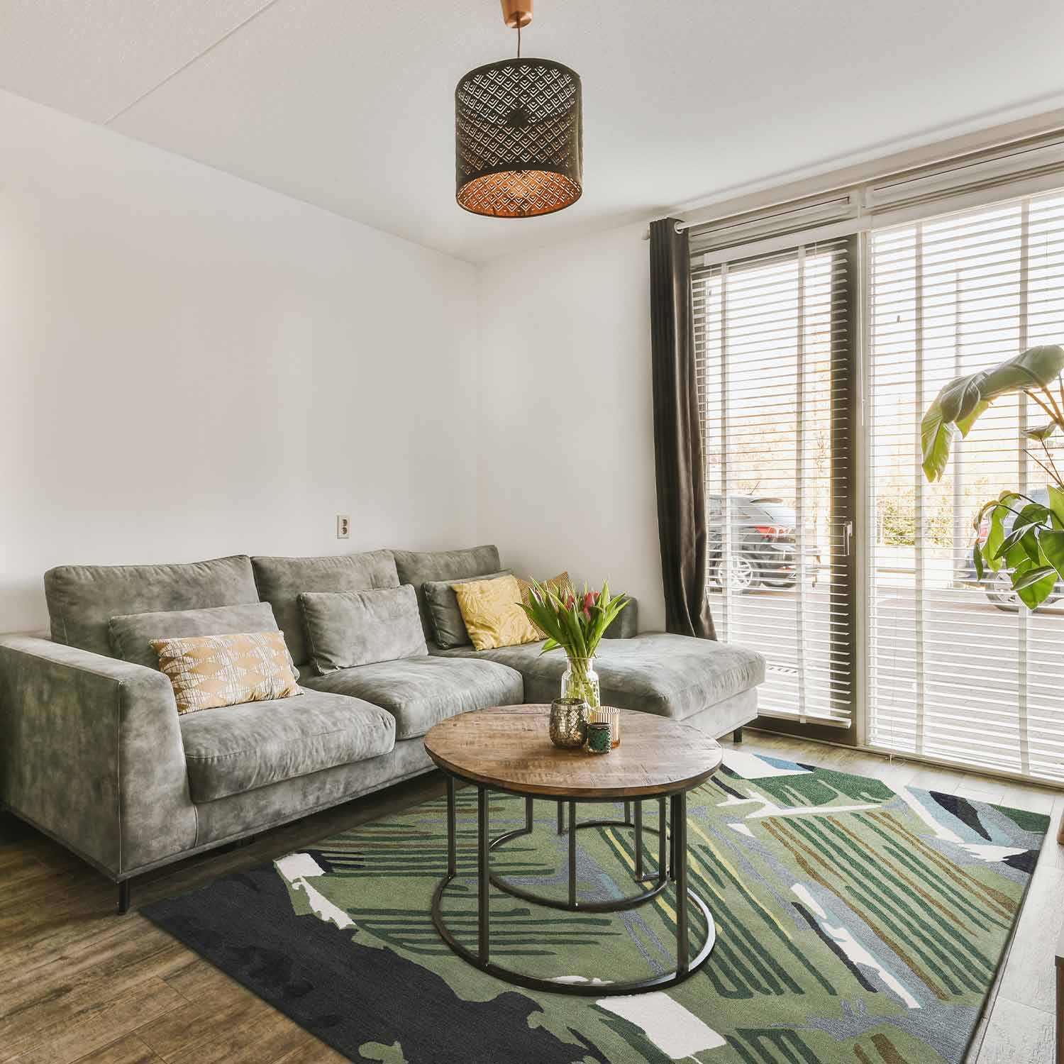 Framing The Fragments Hand Tufted Woollen Rug By Shripal Munshi