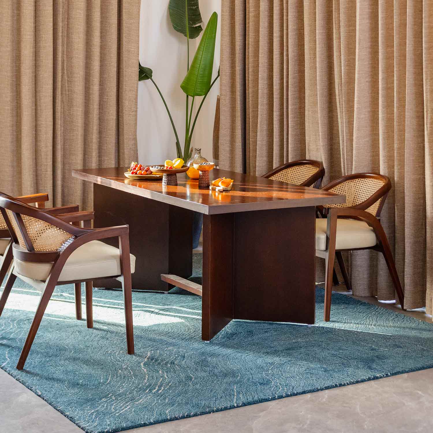 Lapis Hand Tufted Woollen And Viscose Rug